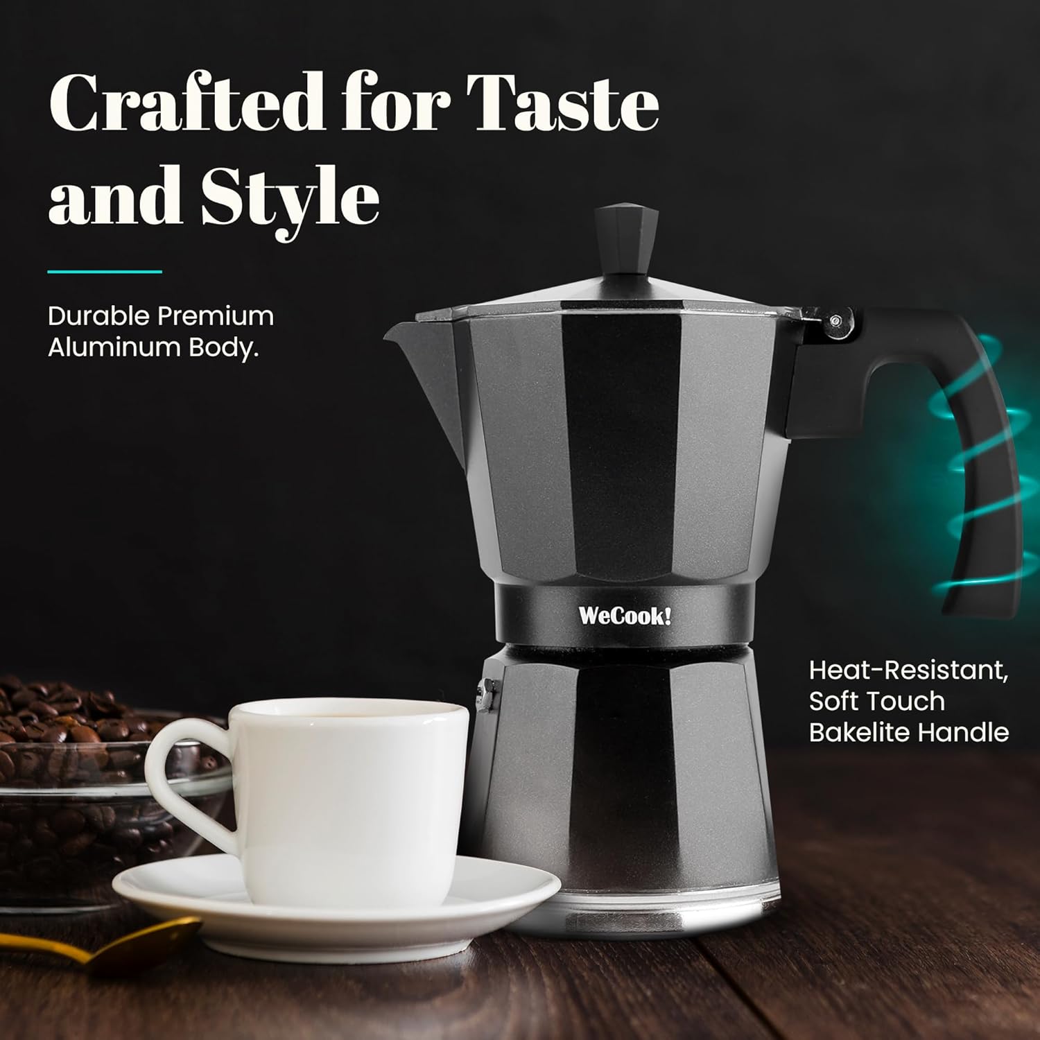 Wecook! Luccia Caffettiera Italiana a Induzione 12 Tazze - immagine 3