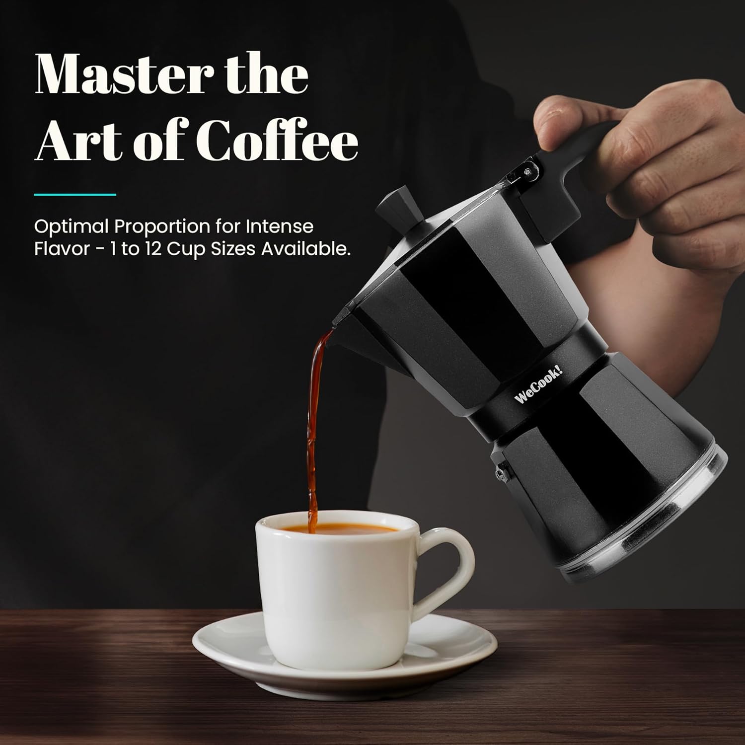 Wecook! Luccia Caffettiera Italiana a Induzione 12 Tazze - immagine 5