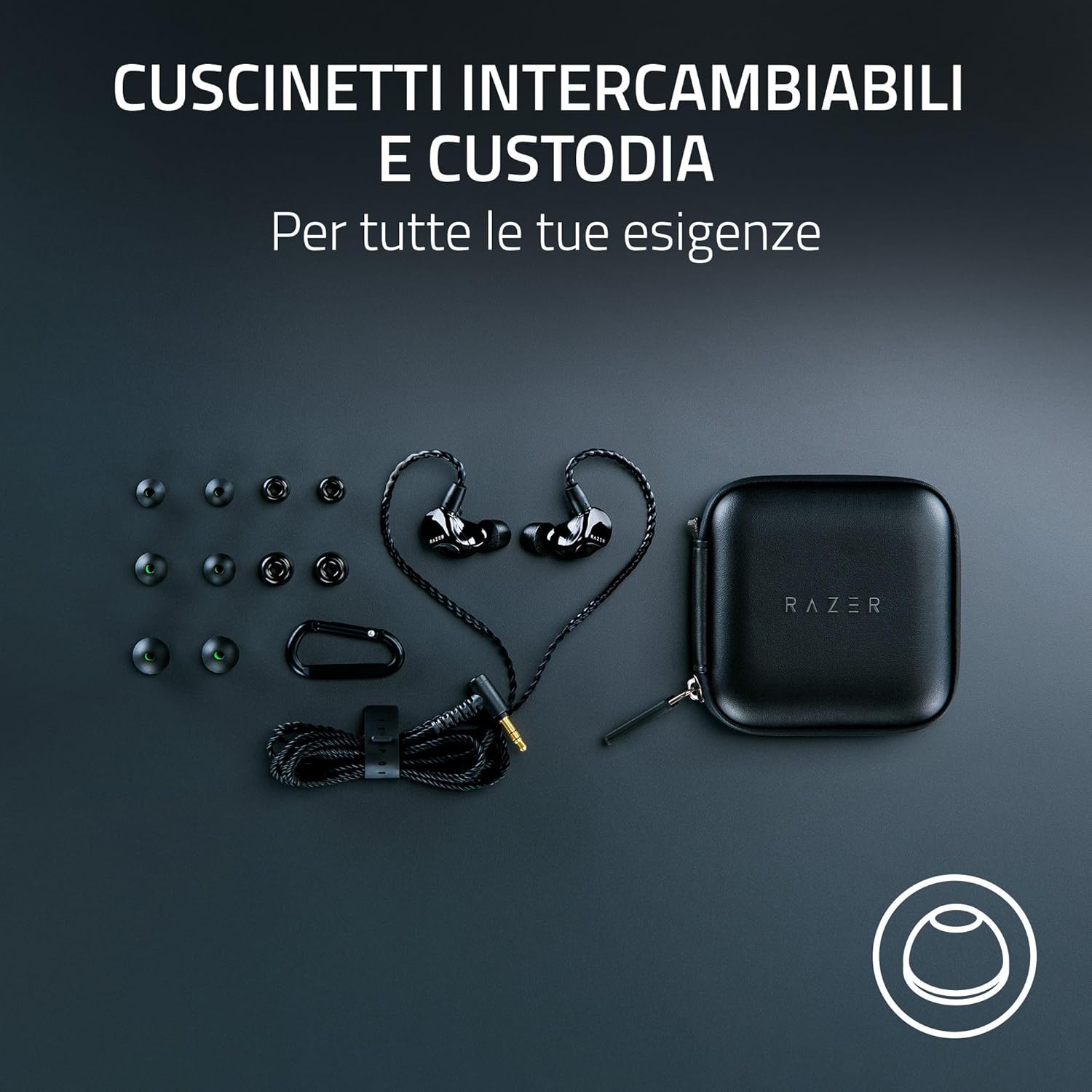 Razer Moray - In-ear Monitor Ergonomico, Nero - immagine 7