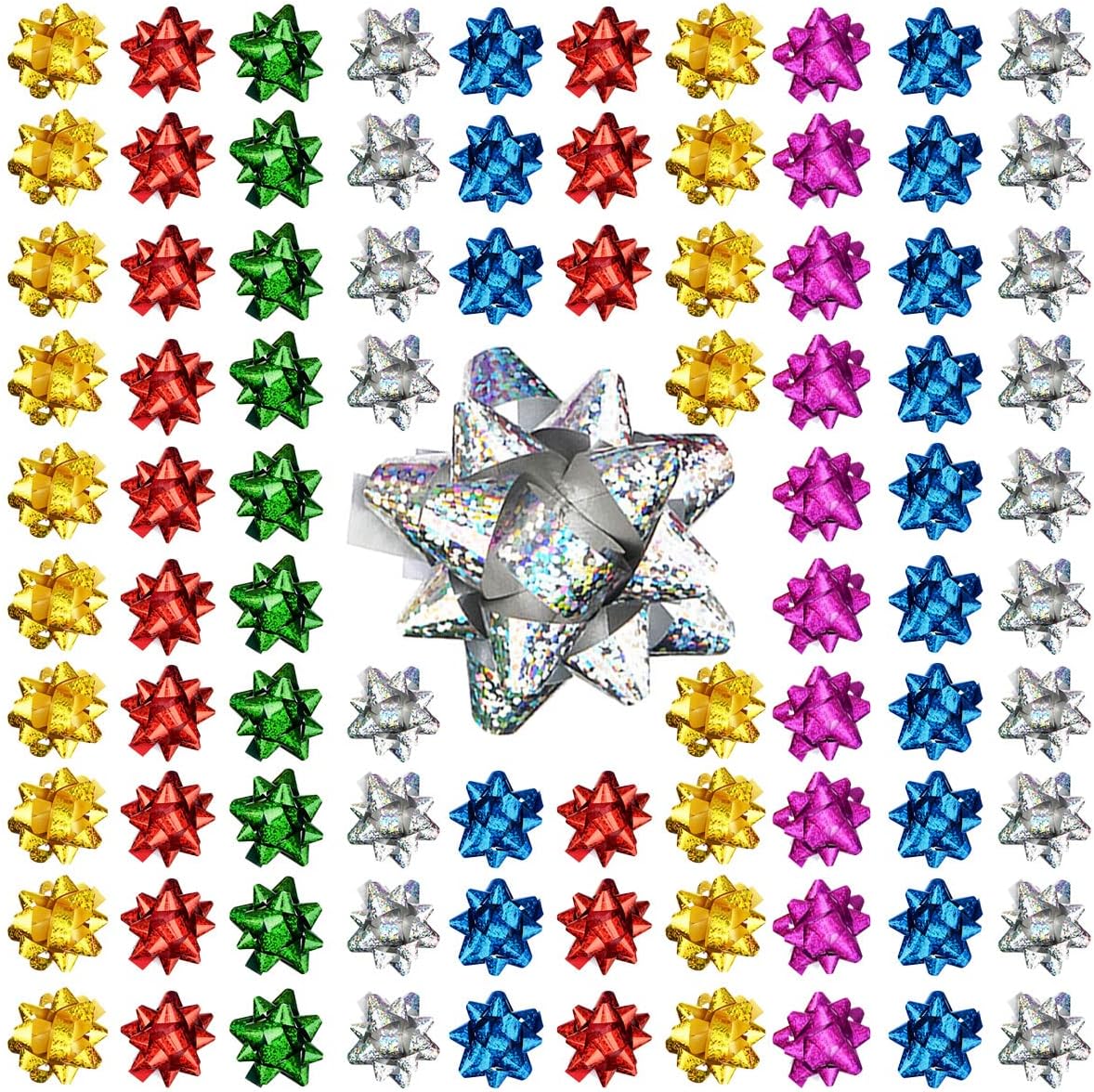 Jonami 100x Fiocchi Regalo Autoadesivi Olografici - immagine 1