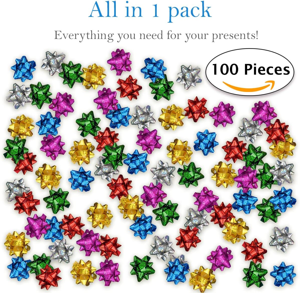 Jonami 100x Fiocchi Regalo Autoadesivi Olografici - immagine 2