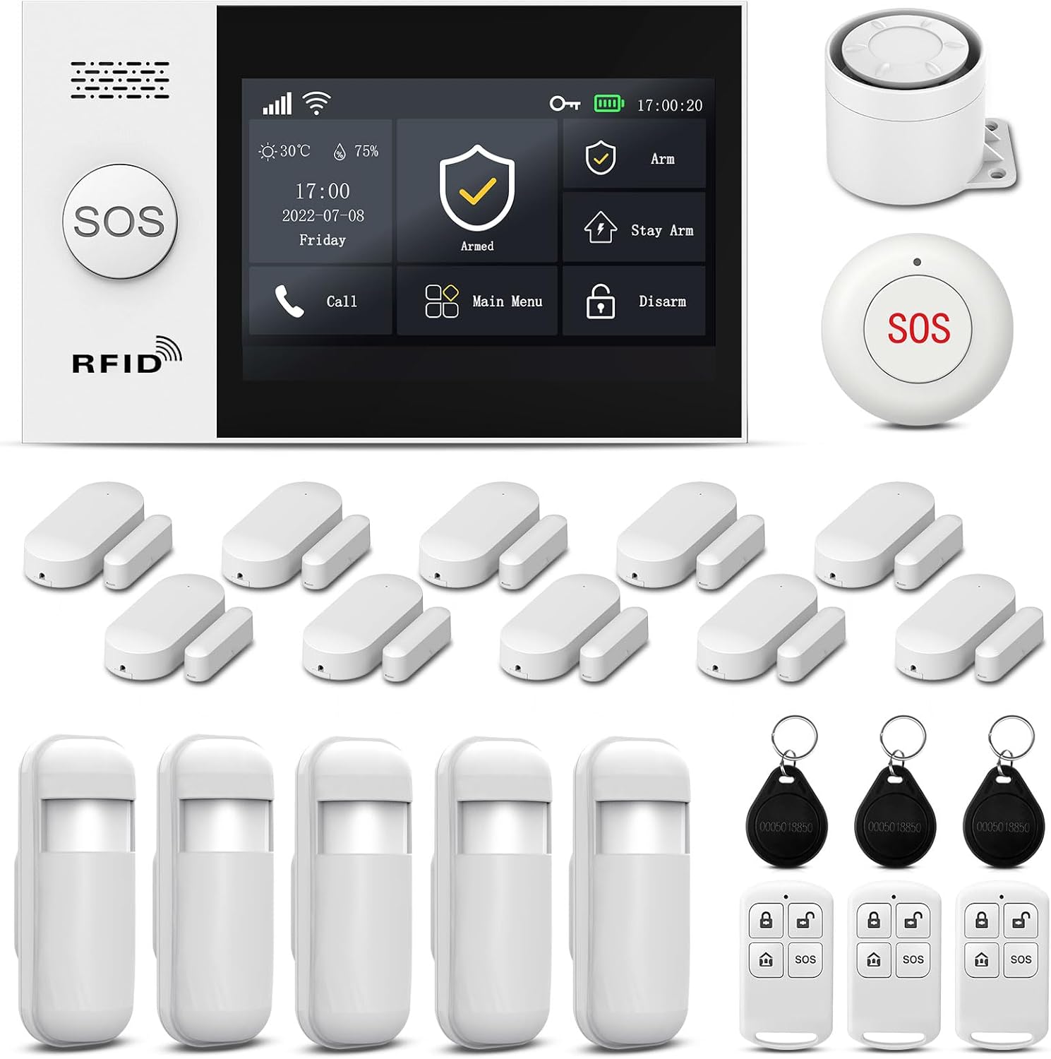 Lwohsi Sistema Sicurezza Domestica Allarme Wireless - immagine 1