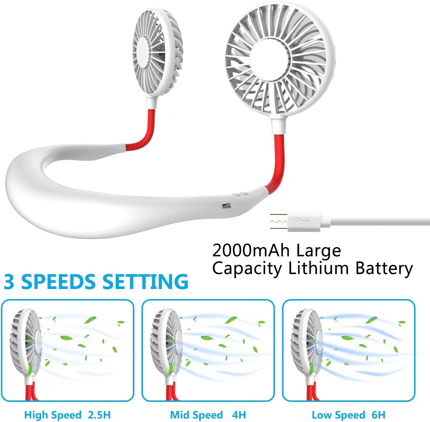 Ultralent - Ventilatore da Collo Portatile USB - immagine 4