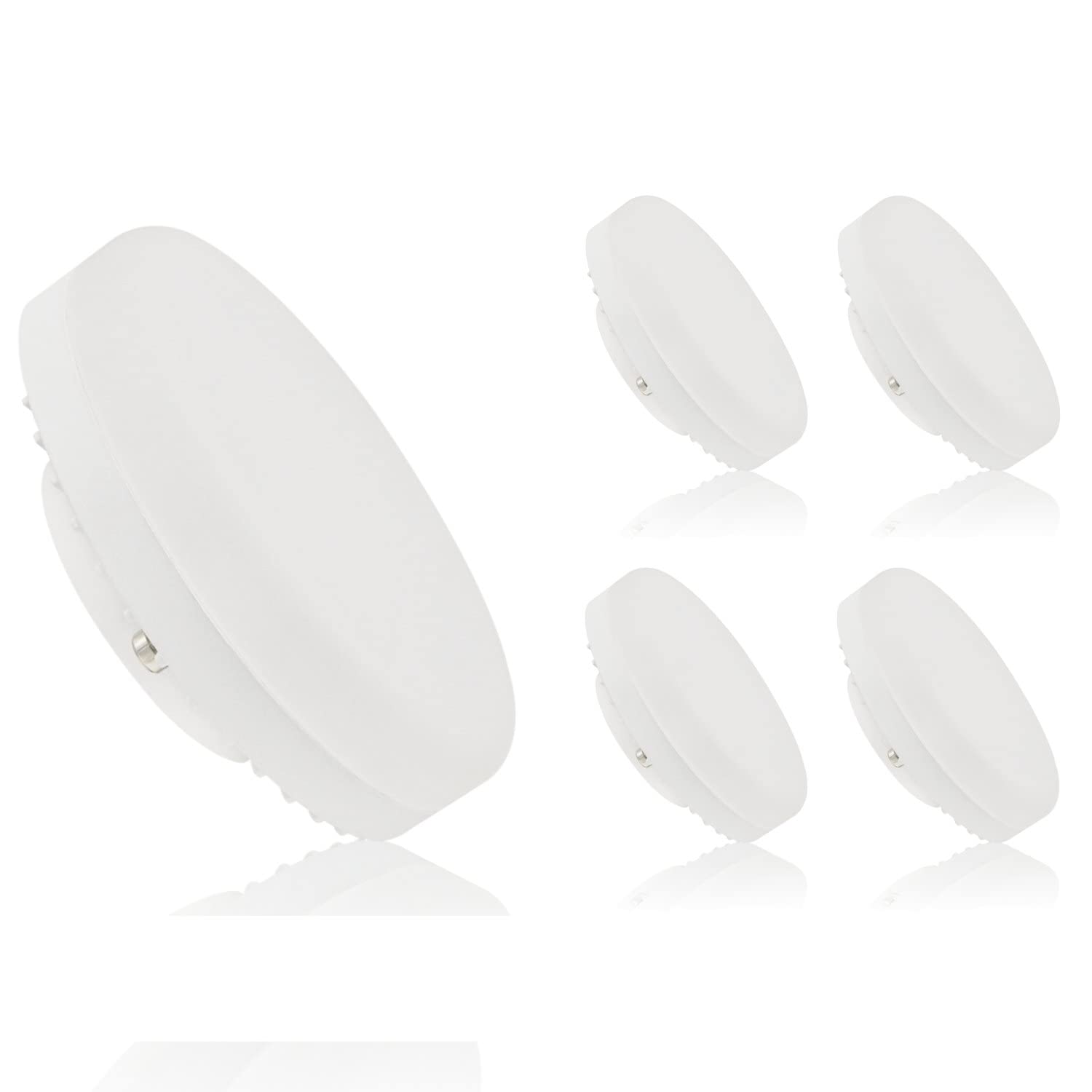 ADAKAT Confezione da 5 lampadine LED GX53 da 6 W, luce bianca calda 3000 K