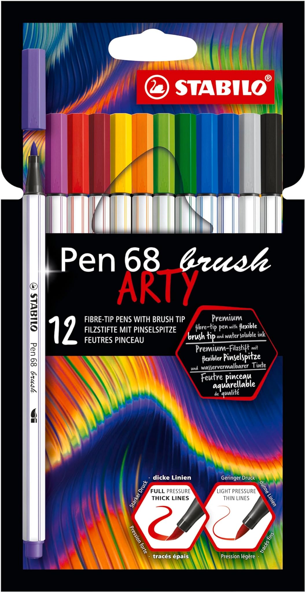 Stabilo Pennarello Premium Pen 68 brush - ARTY 12pz