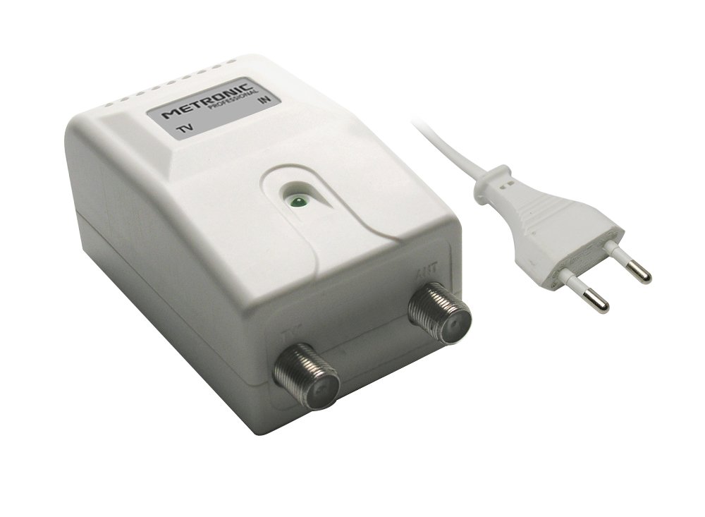 Metronic 414111 Alimentatore per Amplificatori d'Antenna, Bianco