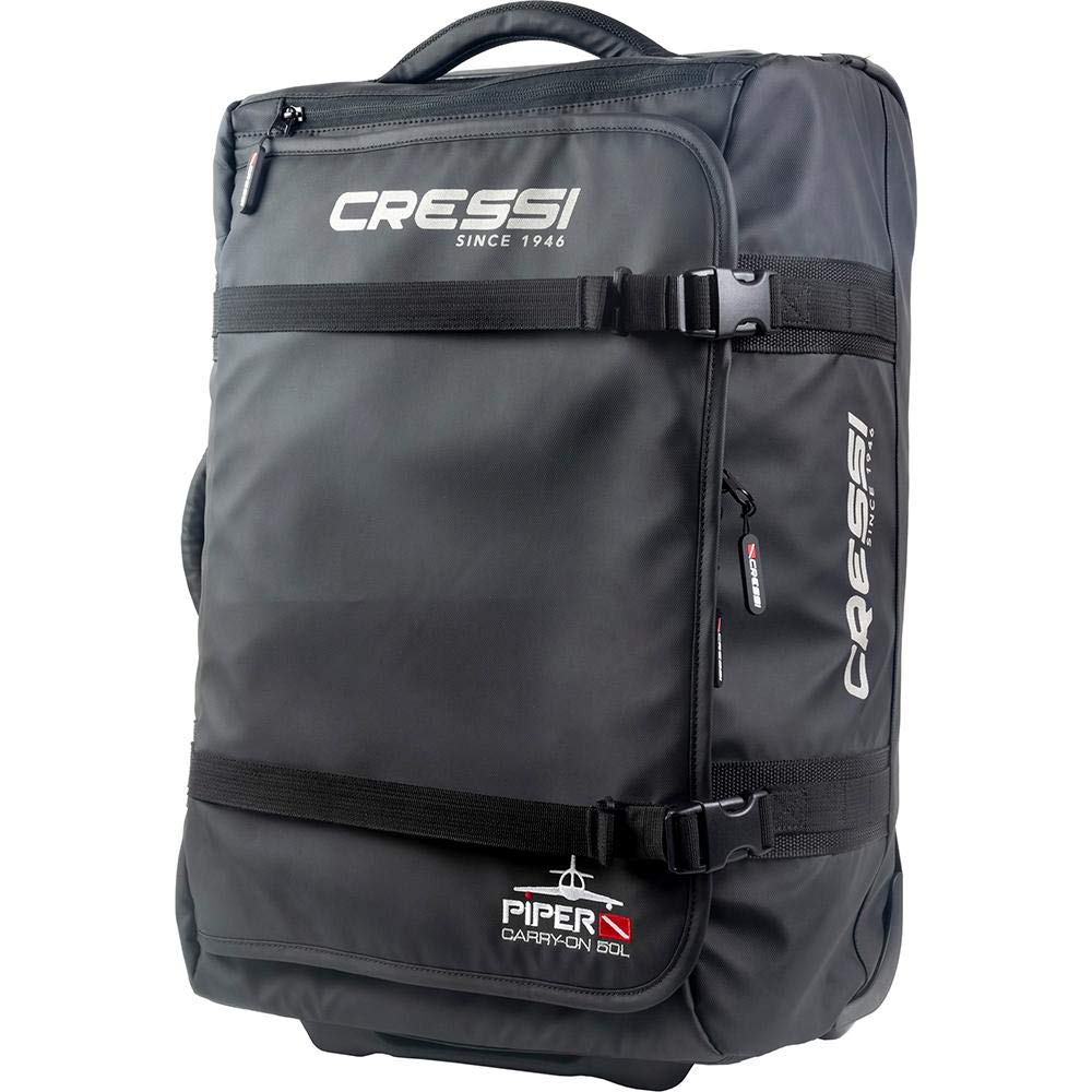 Cressi Piper Bag - Valigia Bagaglio a Mano 50L, Nero