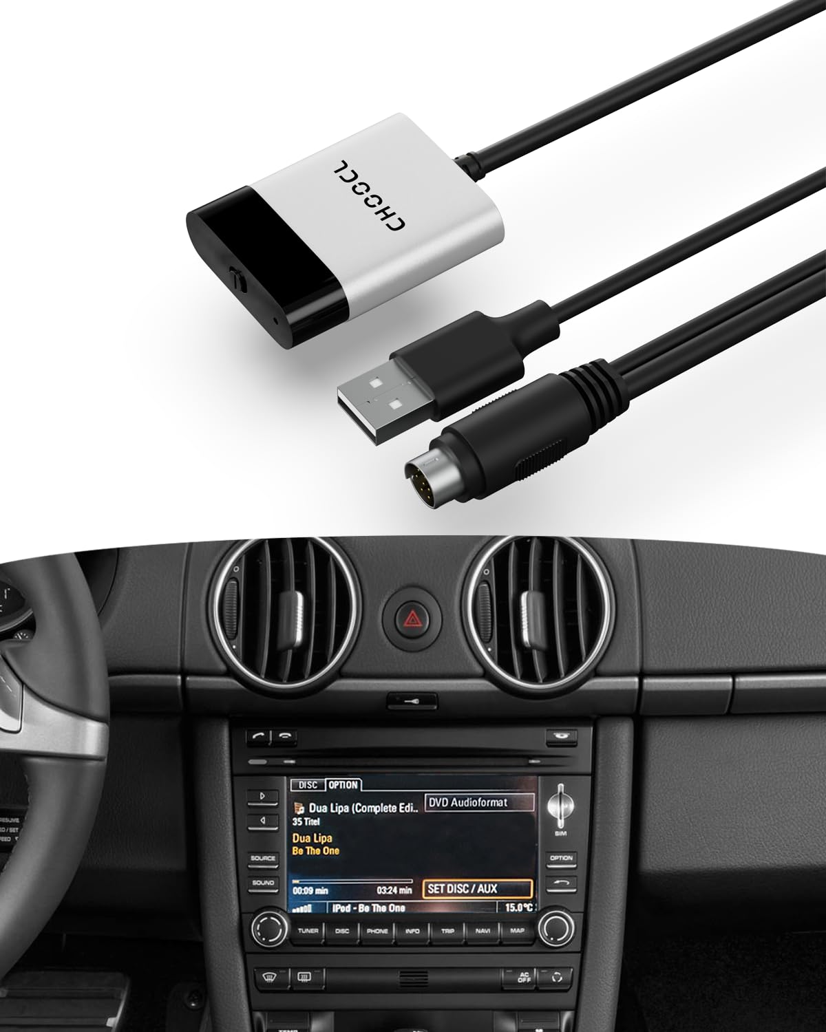 Adattatore Bluetooth Auto con Cavo Y per Porsche PCM3.0