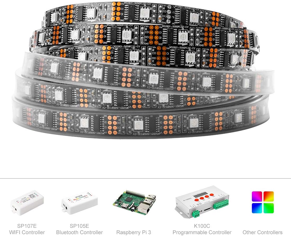 Btf-lighting Striscia LED WS2801 5050 SMD RGB 5m - immagine 3