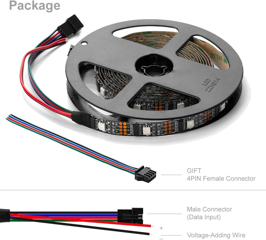 Btf-lighting Striscia LED WS2801 5050 SMD RGB 5m - immagine 4