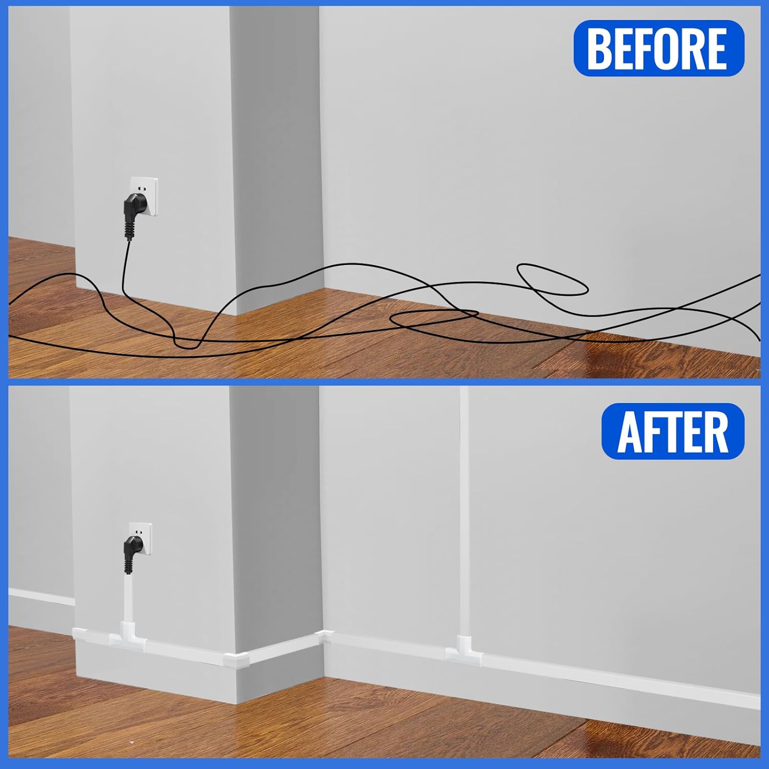 10 Pezzi Canalina per Cavi Autoadesiva 400mm*15mm*10mm - immagine 6