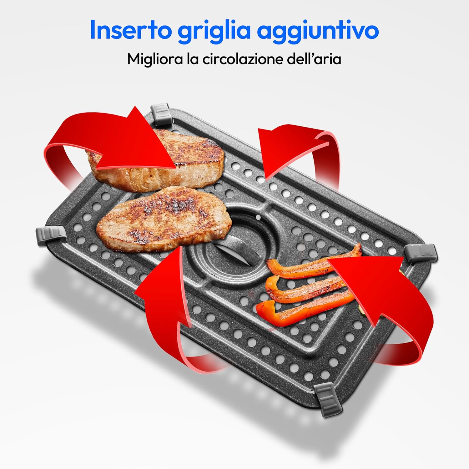 MEDION Friggitrice ad Aria Doppio Cestello P20 XXL 8,7L, Nera - immagine 7