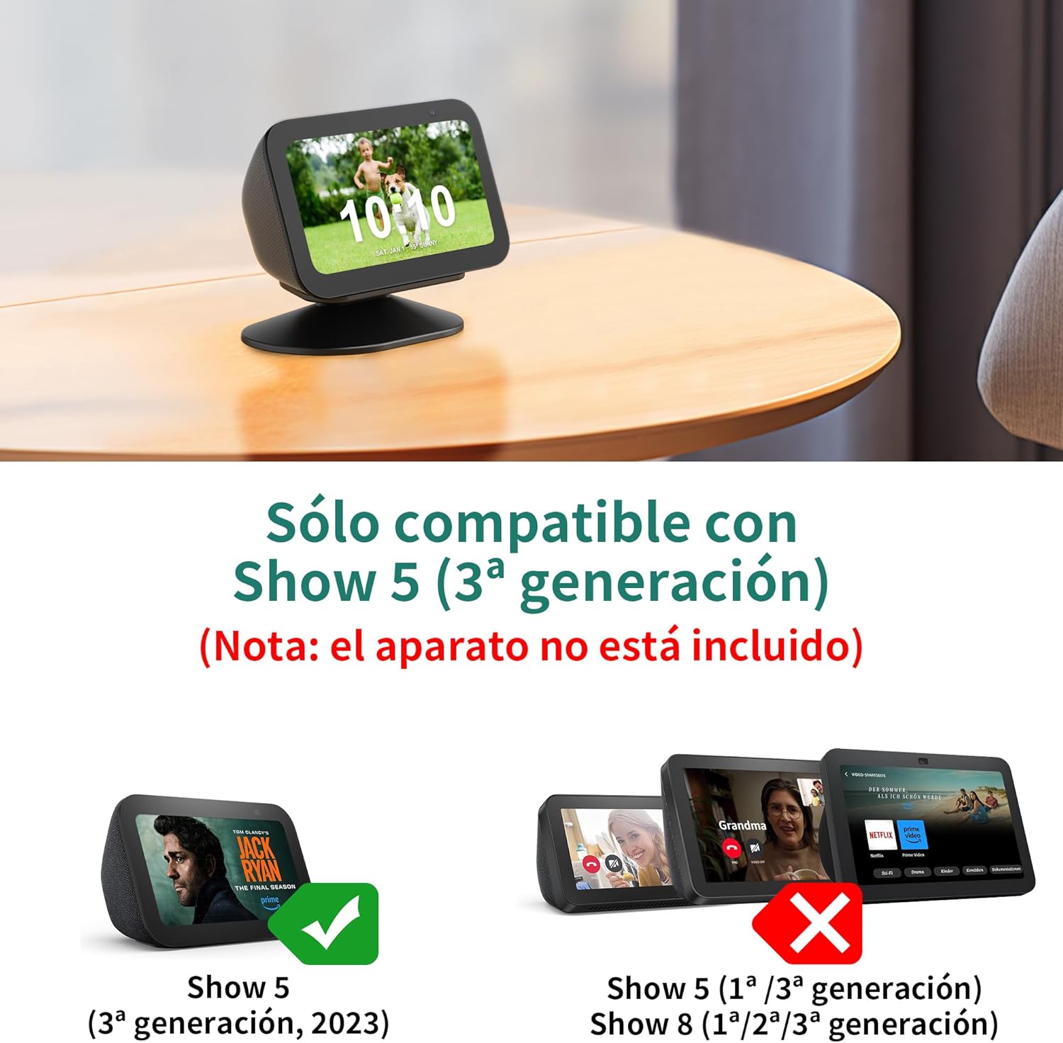 Plusacc Supporto per Show 5 (3a generazione), Nero - immagine 2