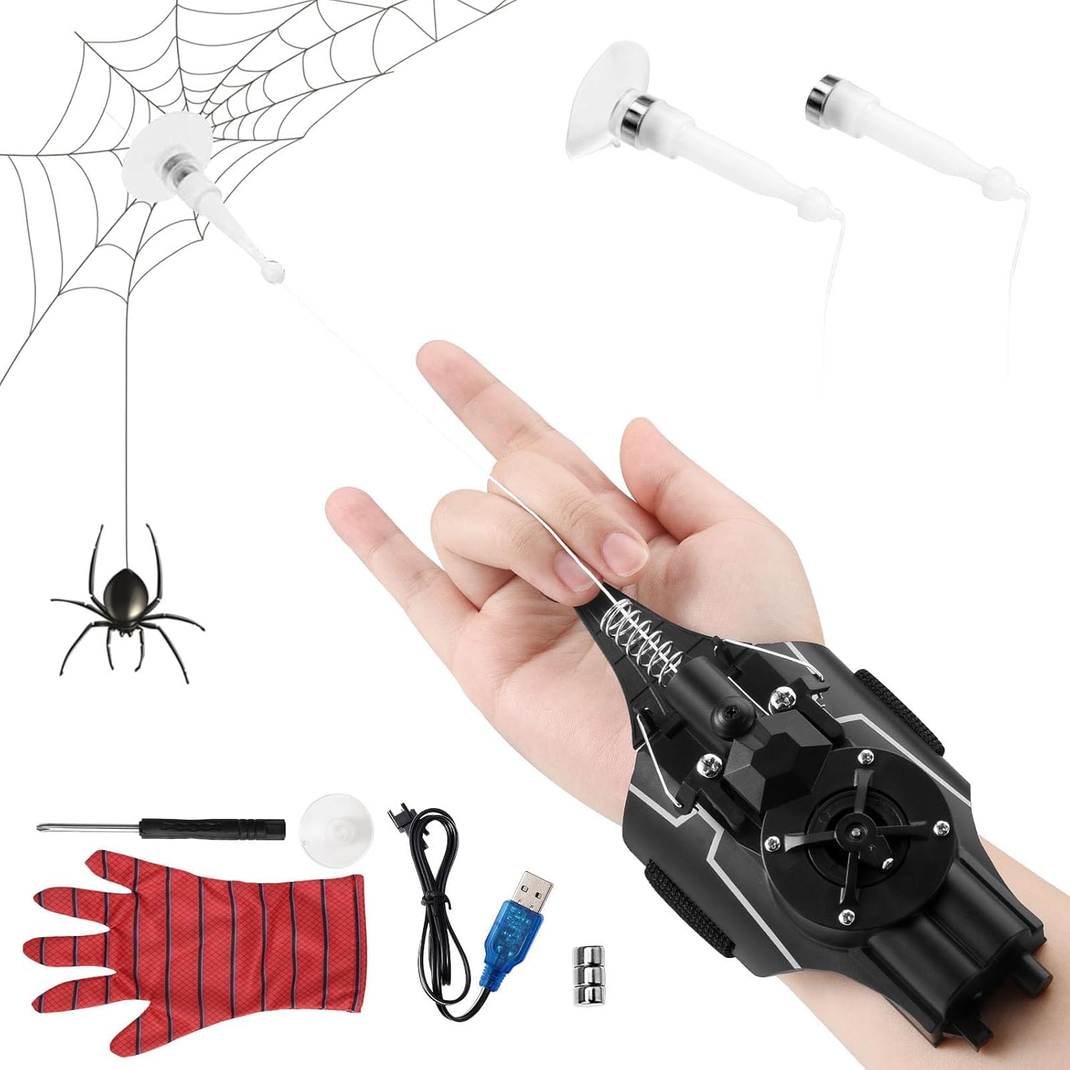 Towwoo Spider Web Shooter con Launcher Glove