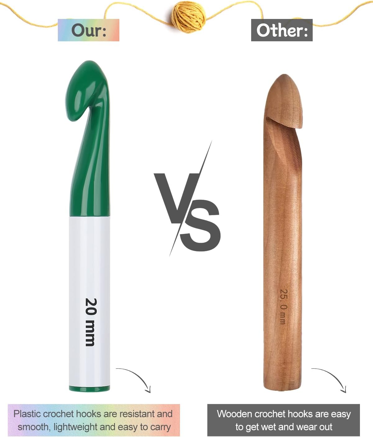 Coopay Kit Completo per Uncinetto con 7 Aghi Ergonomici - immagine 5