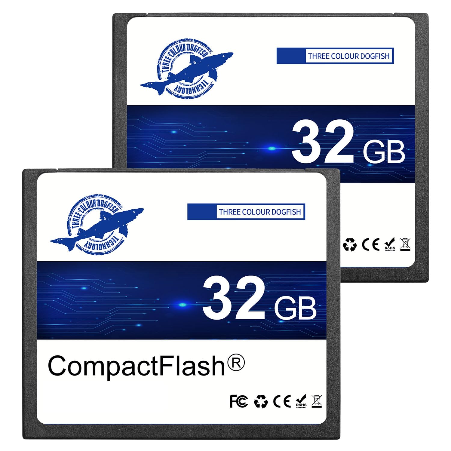 Dogfish Compact Flash Scheda di Memoria 32GB 2PACK