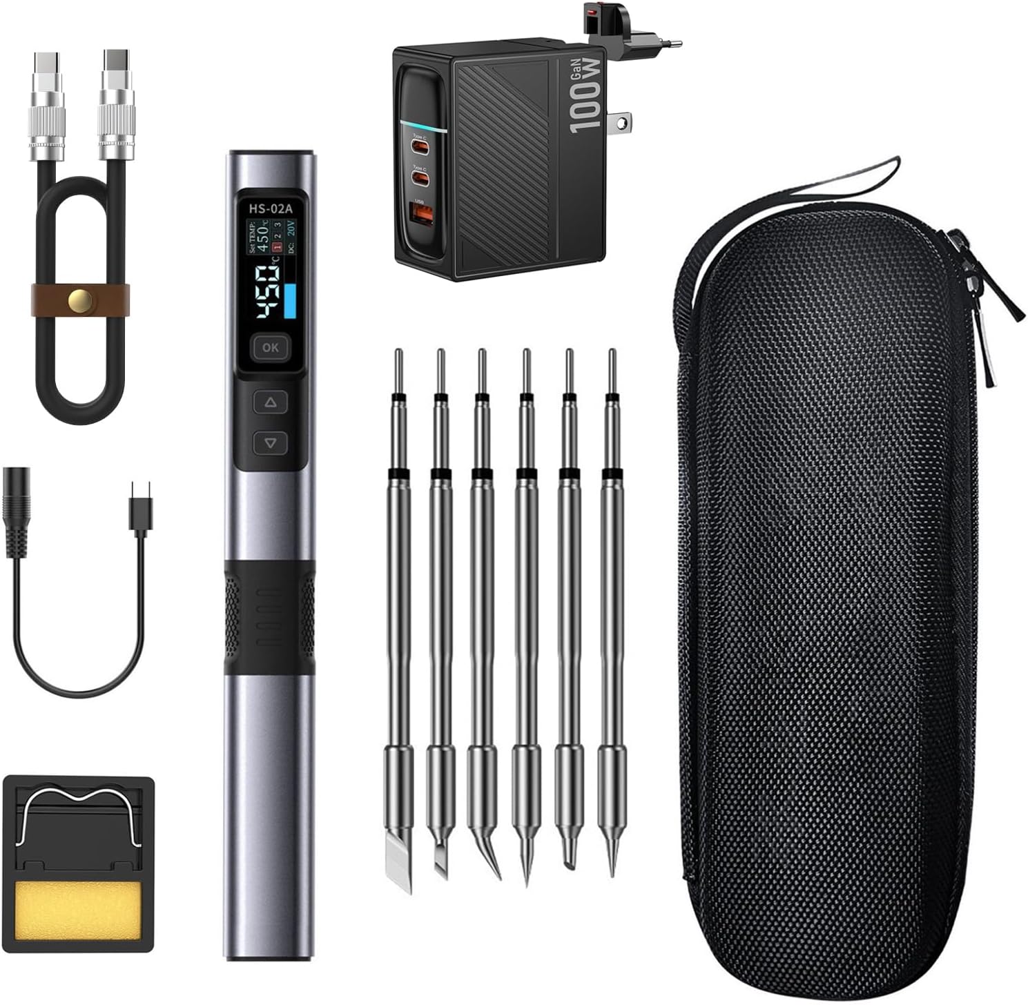 Kit Saldatore Elettrico 100W DC9-24V HS-02A