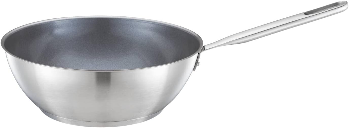 Fiskars Padella Wok All Steel Ø 28 cm / 4,5 L, Argento