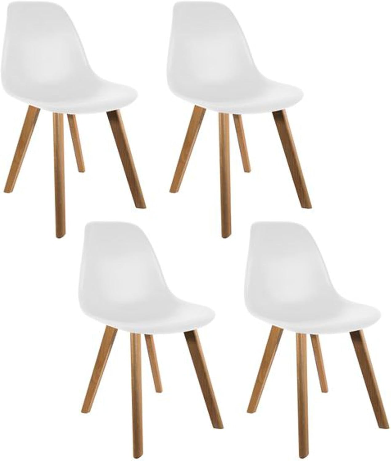 Home Deco Factory Sedia Scandinava PP Legno Bianco