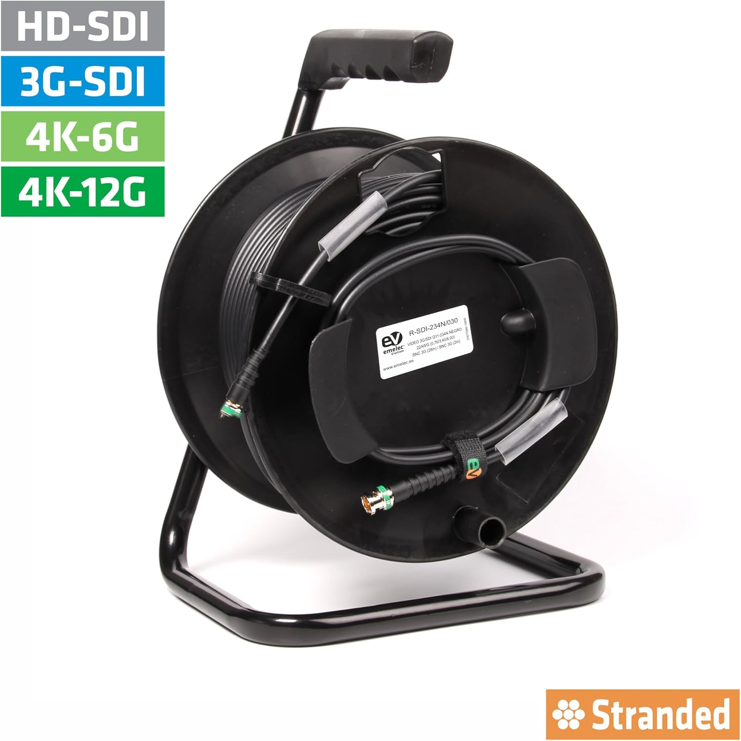 Cavo Video 4K-UHD 6G-SDI con BNC, 20 Metri Nero - immagine 2