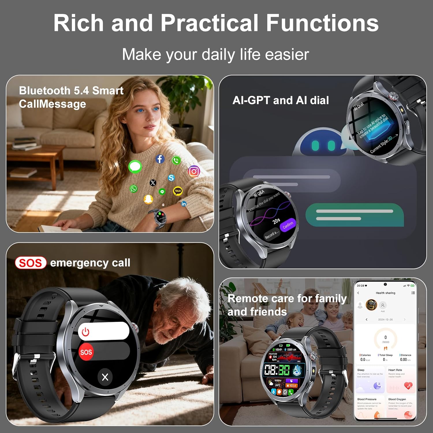 Yupeng Smart Watch AI ECG Sleep Monitor - immagine 5