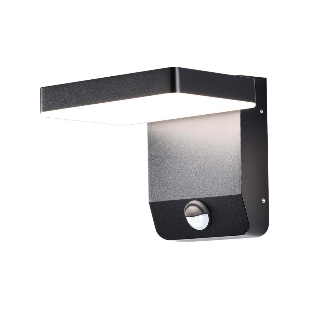 VT-11020S 20W LED WALL LIGHT WITH SENSOR COLORCODE:4000K BLACK BODY SQUARE, IP65