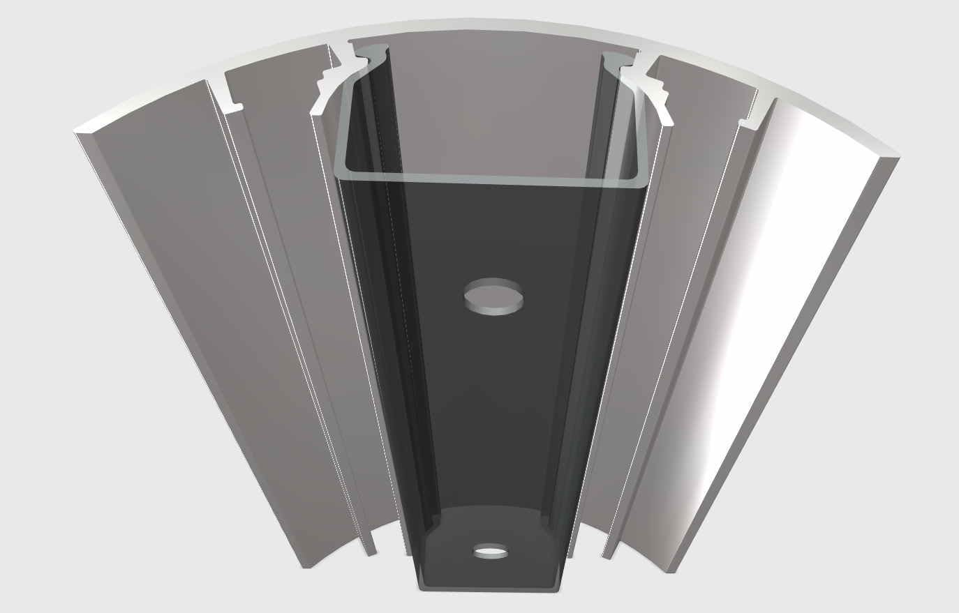 Canalina Passacavi in Alluminio e Acciaio INOX 100cm - immagine 5