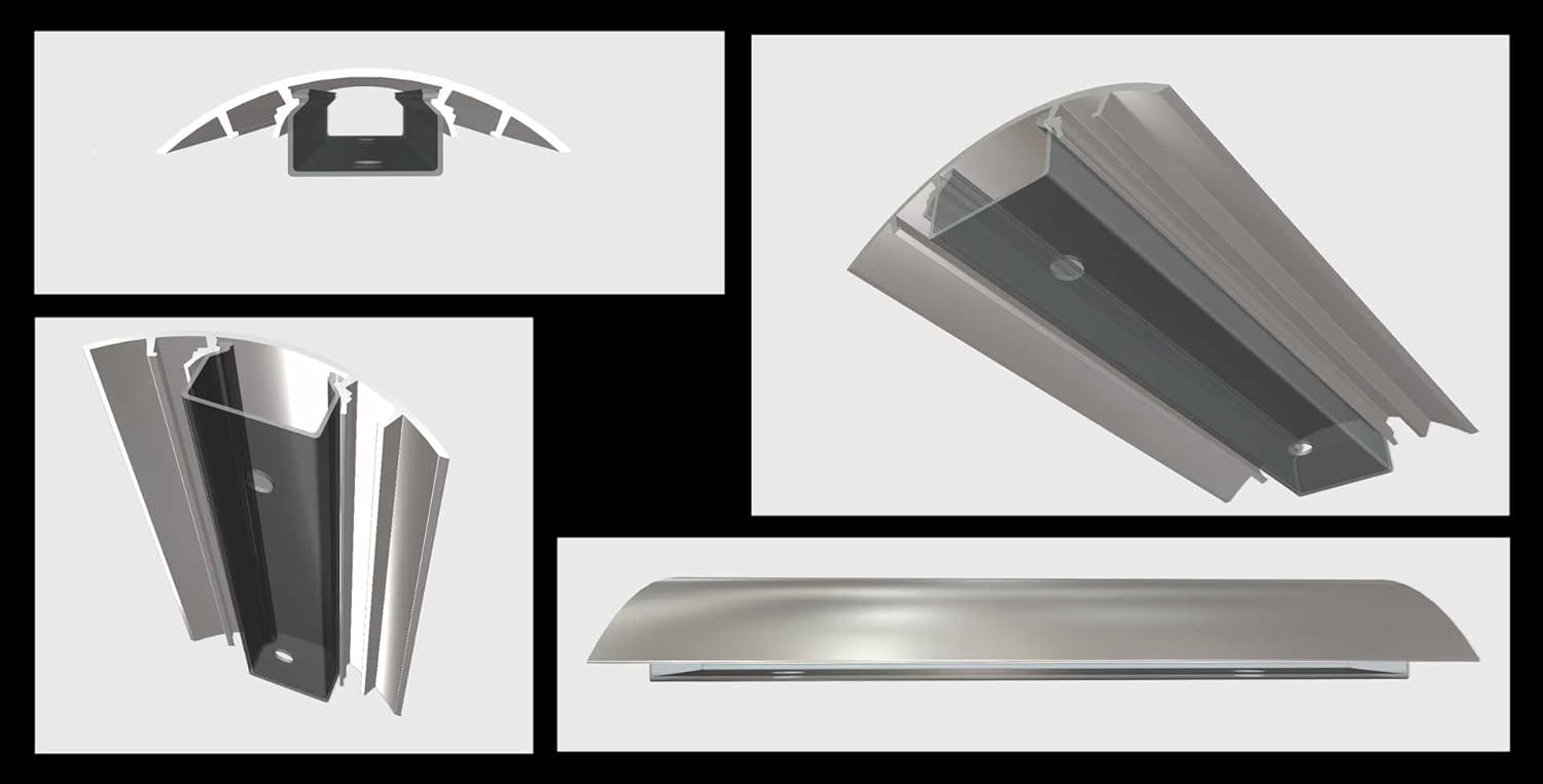 Canalina Passacavi in Alluminio e Acciaio INOX 100cm - immagine 7