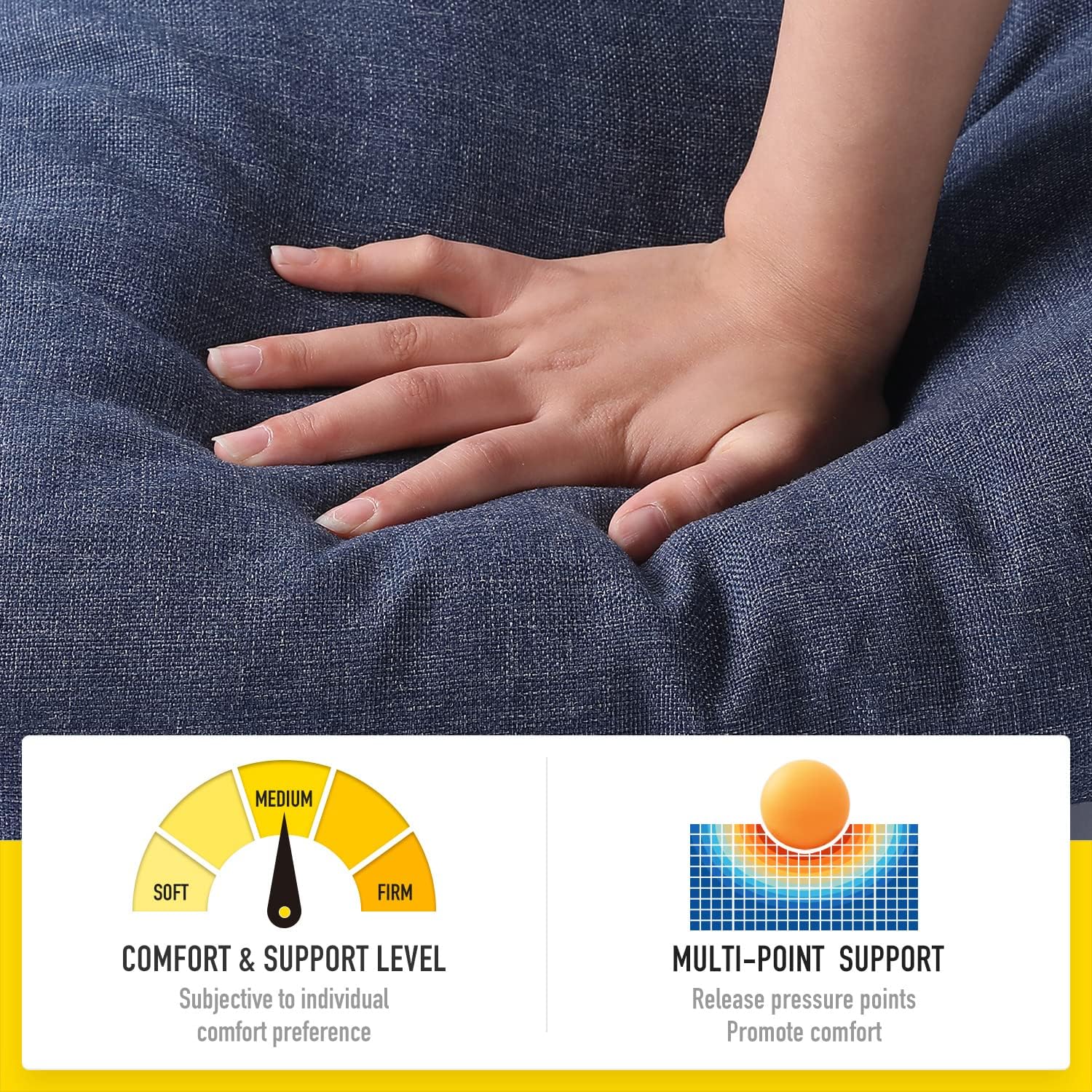 Sunrox LokGrip Cuscino Panca Memory Foam, Indaco Erica - immagine 6