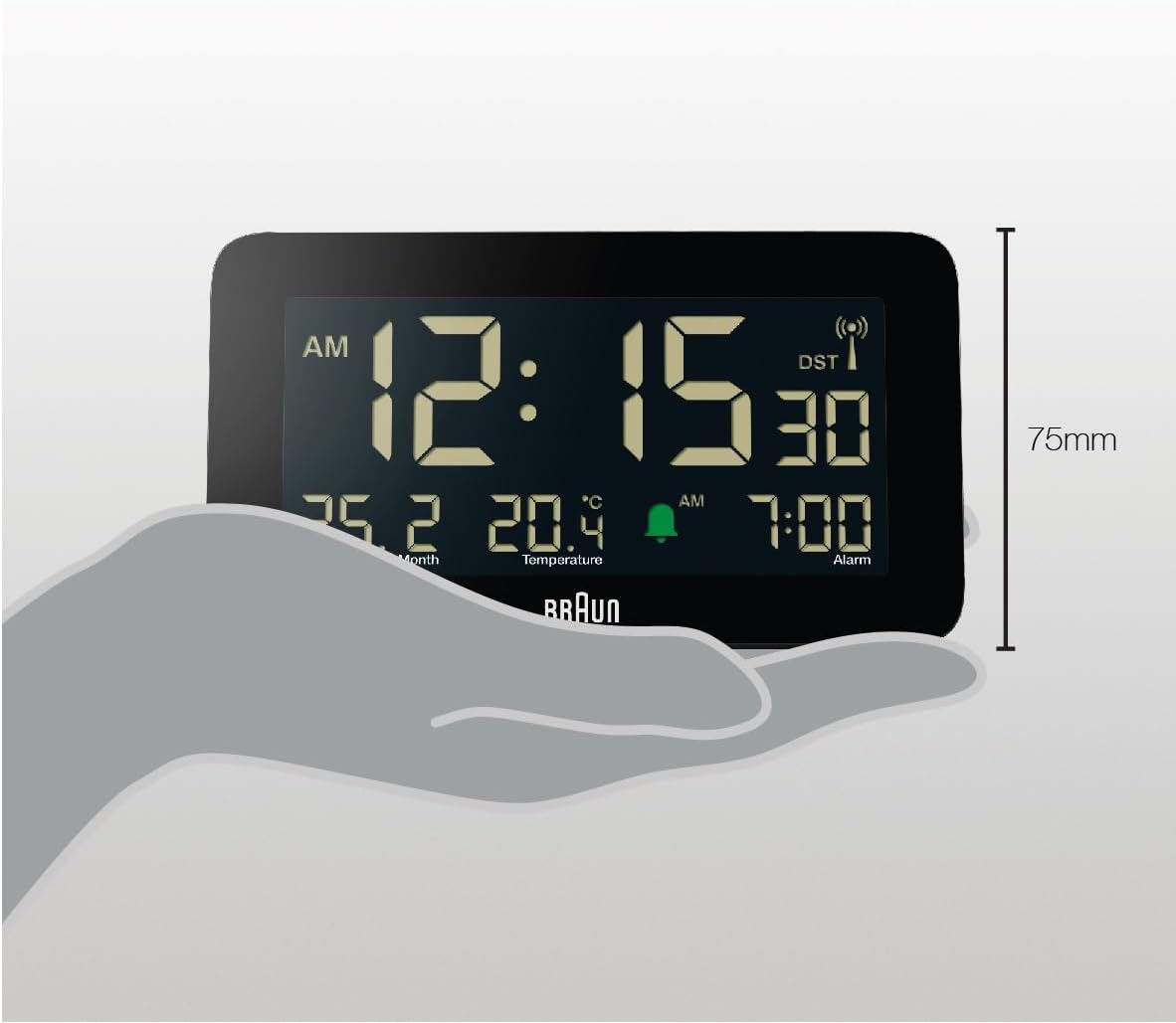 Braun Sveglia Digitale con Data e Temperatura, Nero - immagine 8