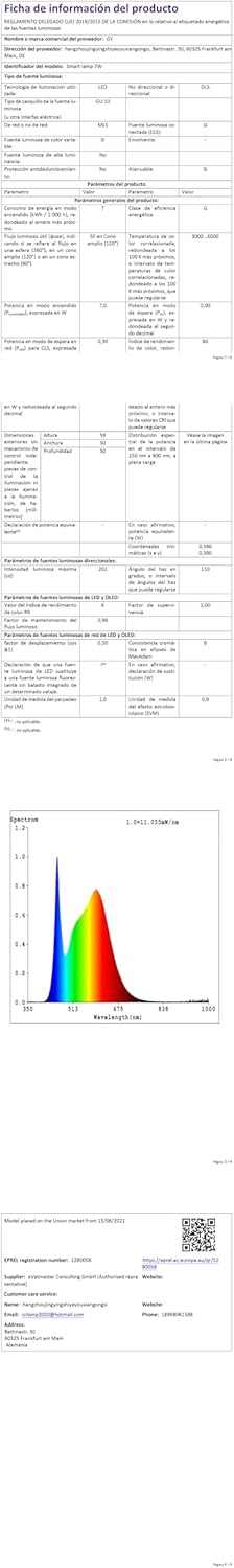 Gy Lampadina Smart LED GU10 WiFi 7W 500LM - immagine 11
