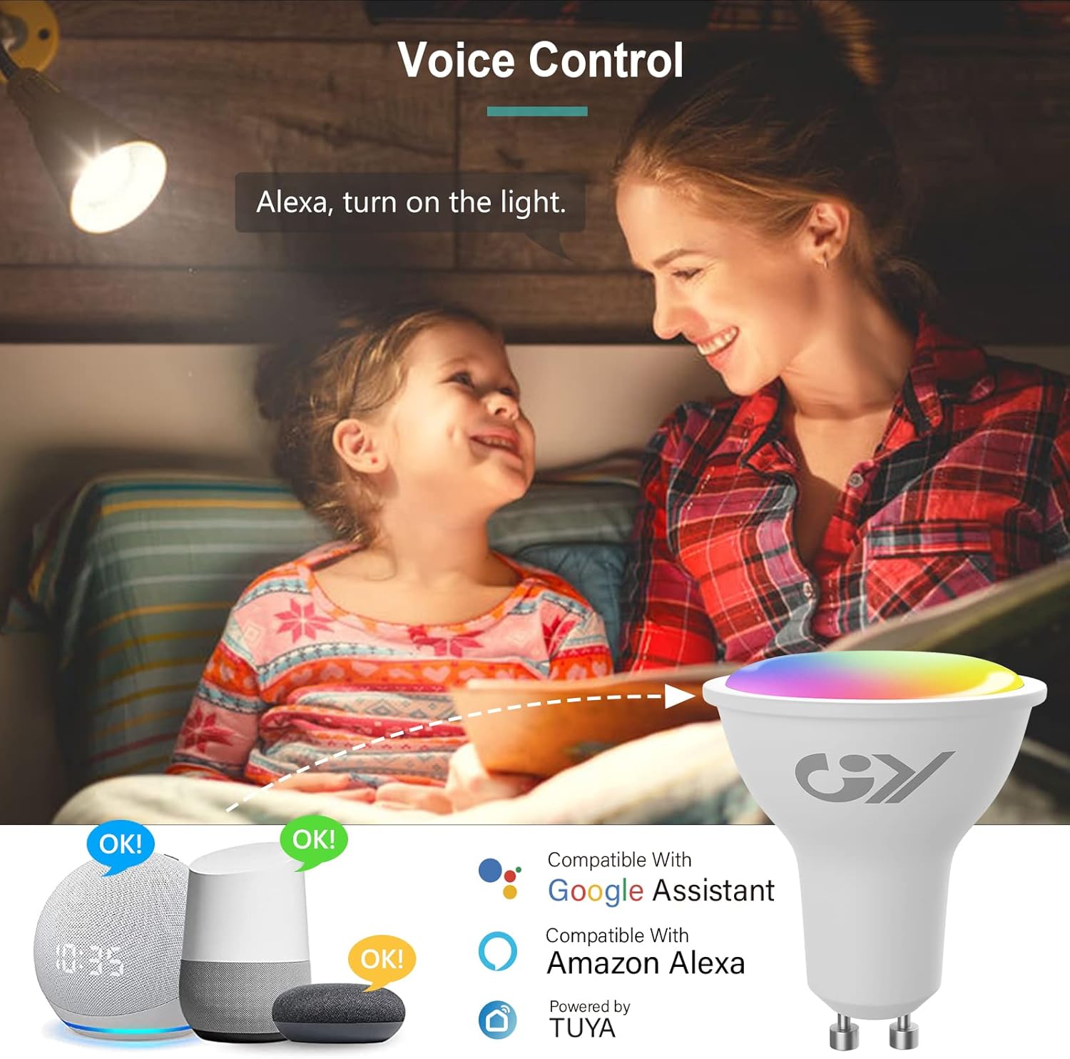 Gy Lampadina Smart LED GU10 WiFi 7W 500LM - immagine 4