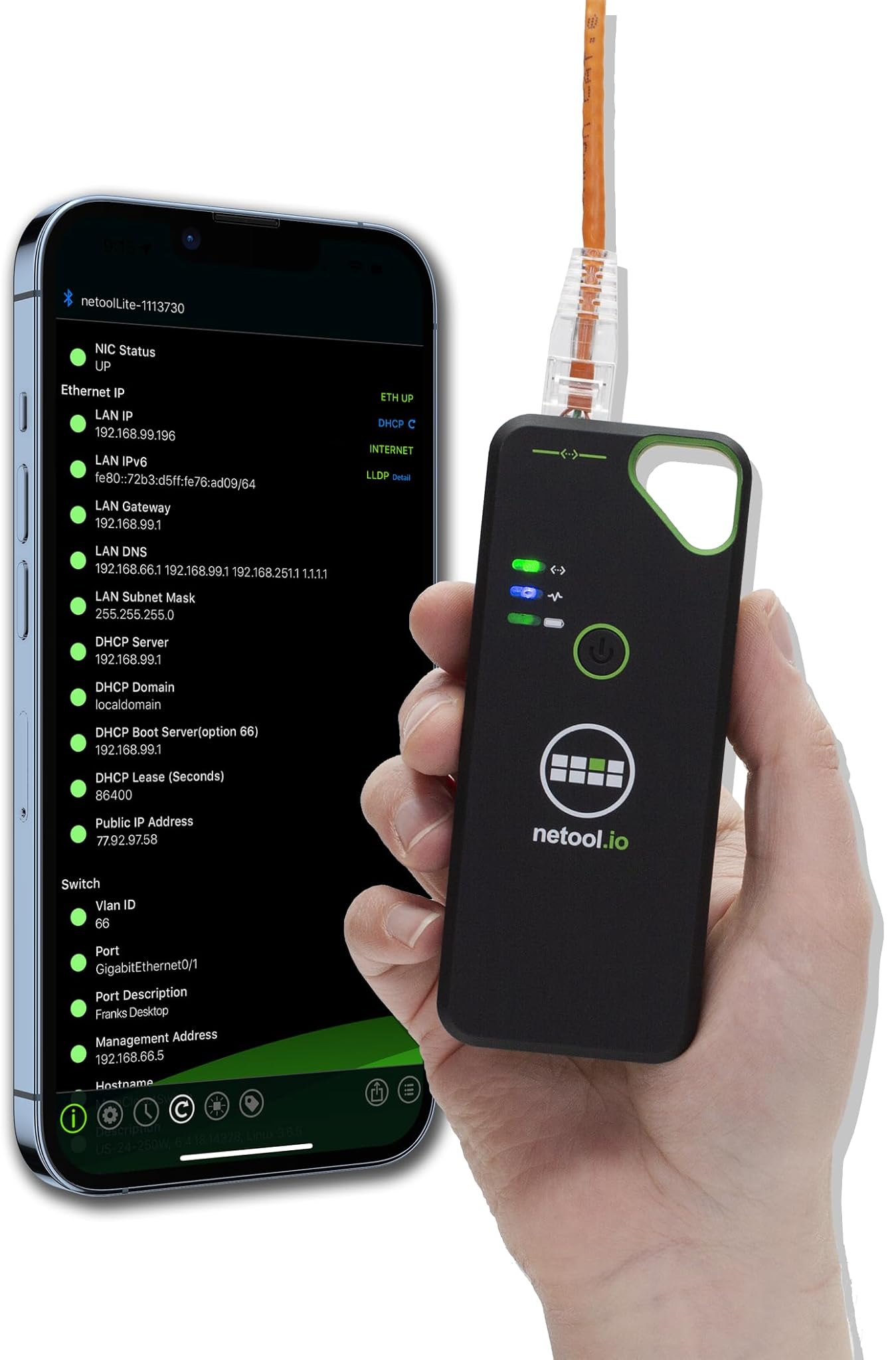 IO reteprüfgerät NE1E netool.io Lite Smarter retetester rete