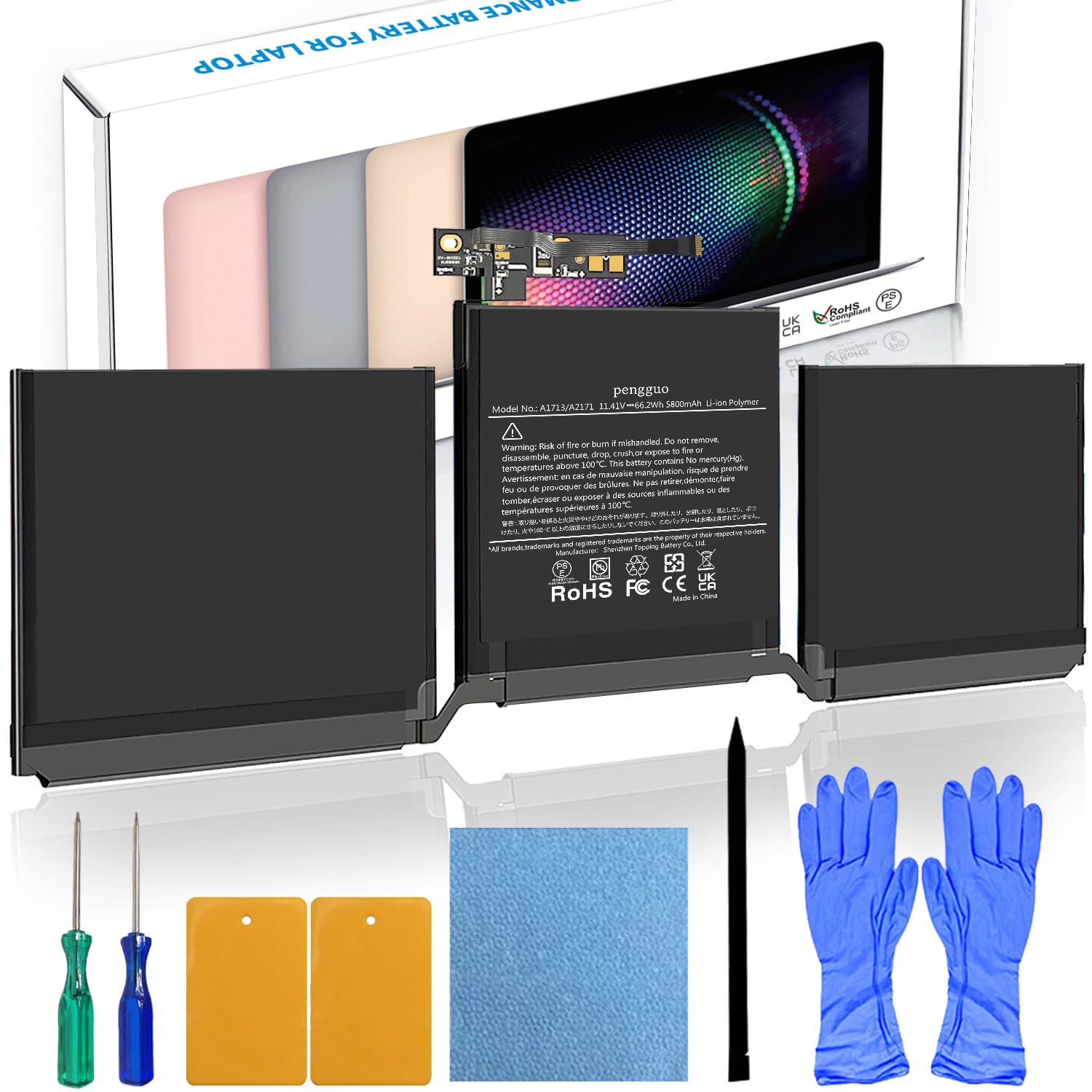 Batteria A1713 per MacBook Pro 13" A1708/A2159/A2289/A2338