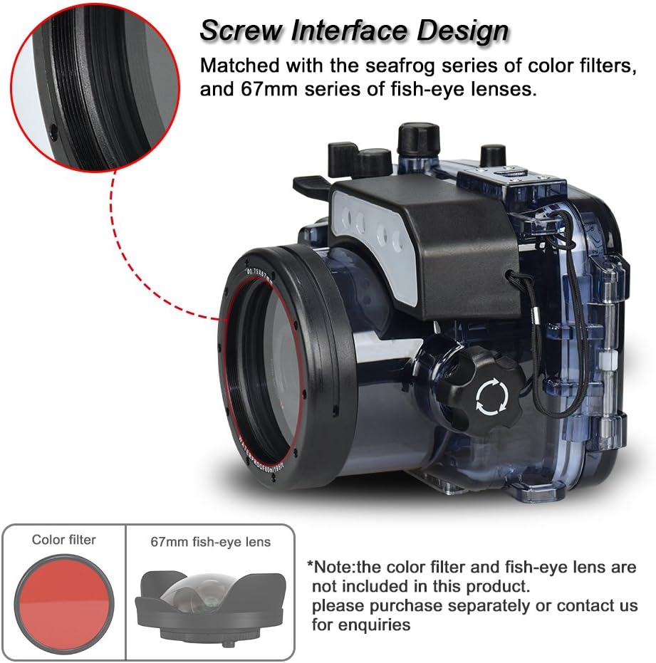 Custodia Subacquea Impermeabile per Sony RX100 (60m) - immagine 3