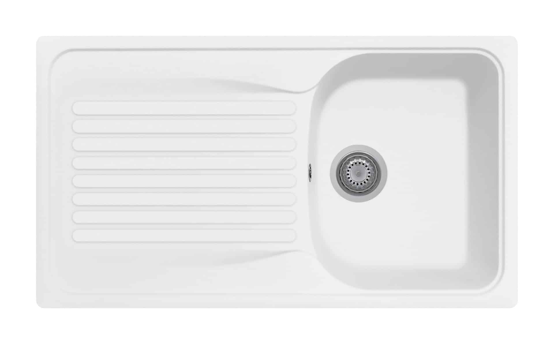 Plados Lavello Cucina Incasso HR0861 Quarzite, Bianco