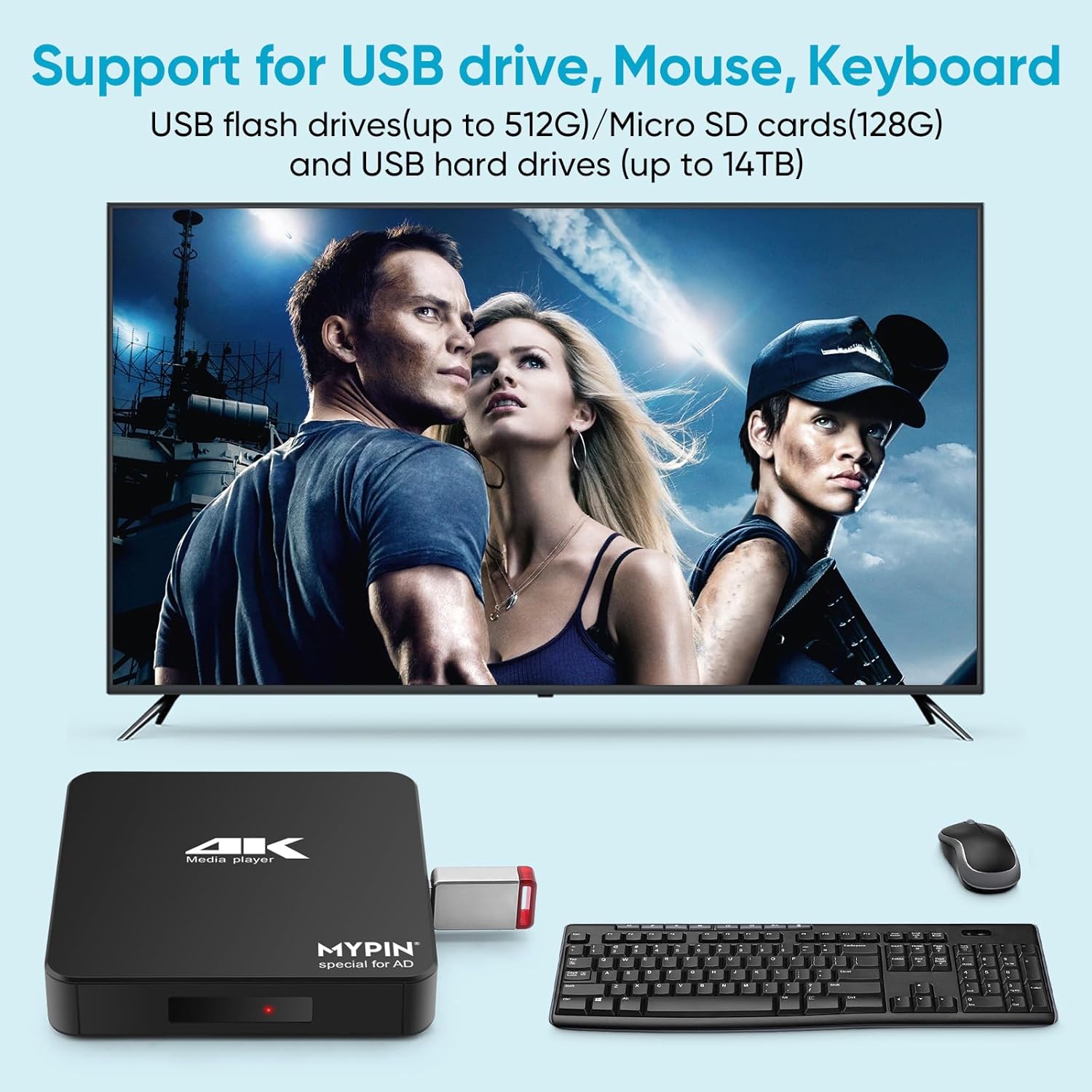 Mypin Lettore Multimediale 4K HD HDMI - immagine 5