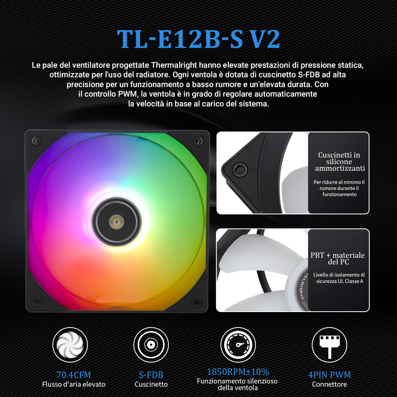 Tr Frozen Prism 240 BLACK ARGB Raffreddatore Liquido CPU - immagine 5