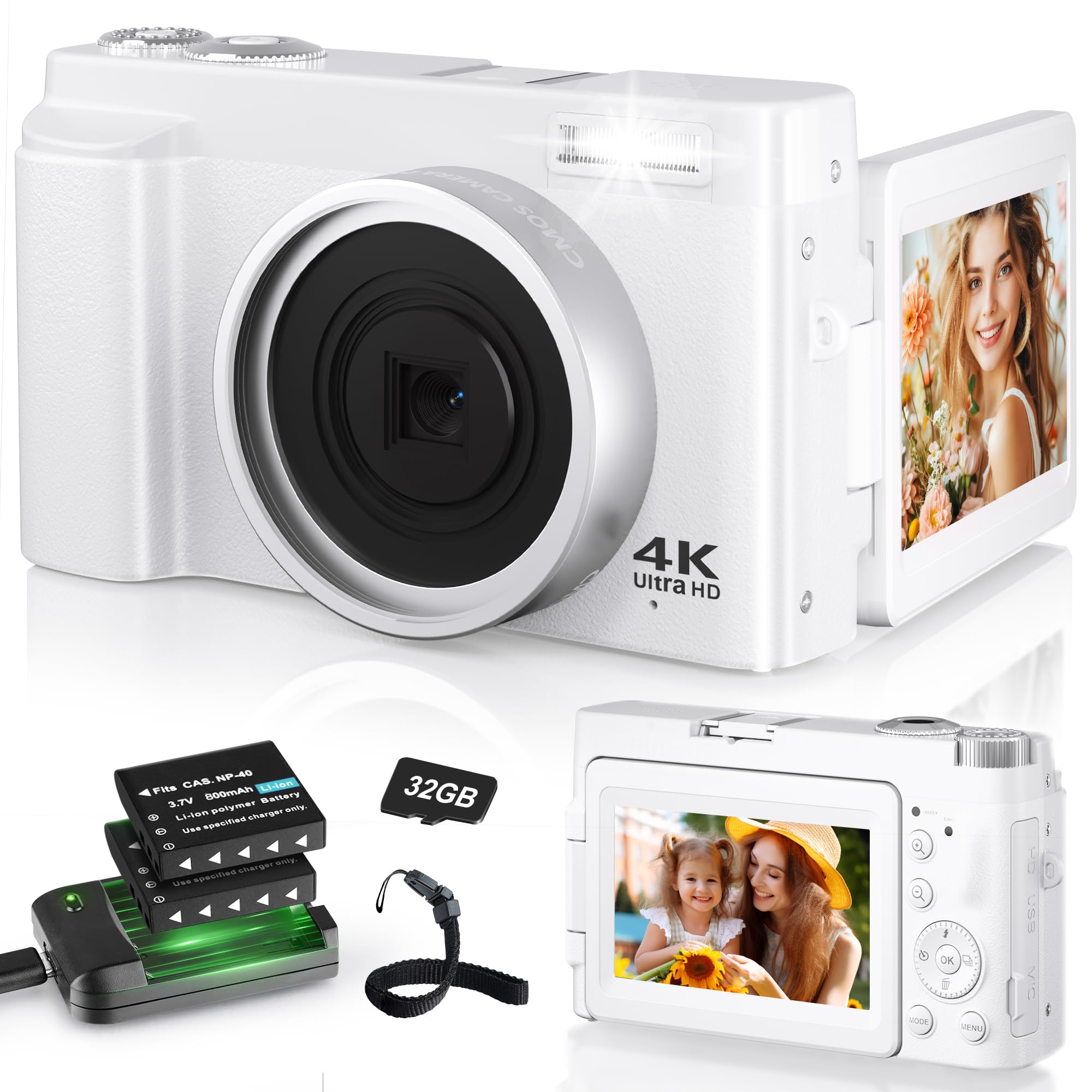 Fotocamera Digitale 4K 48MP Autofocus con Zoom 16X
