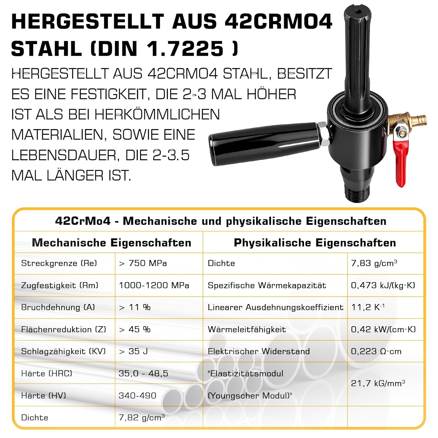 Adattatore M22 a SDS Max con Lavaggio Acqua e Pompa - immagine 3