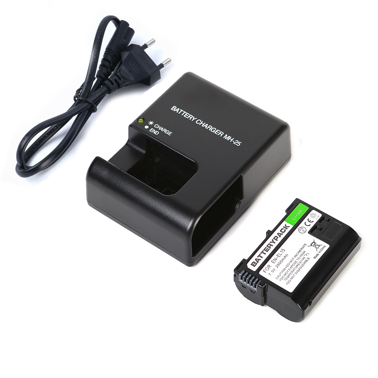 EN-EL15 Batteria 2800 mAh e MH-25 Charger