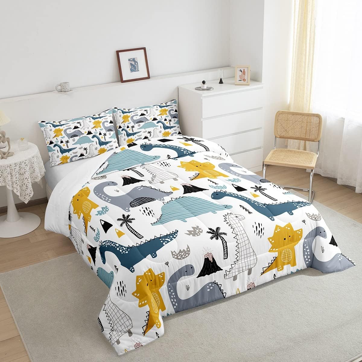 Set Trapunta per Bambini con Dinosauri 200x200cm - immagine 3