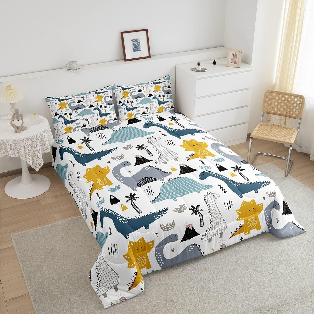 Set Trapunta per Bambini con Dinosauri 200x200cm - immagine 4