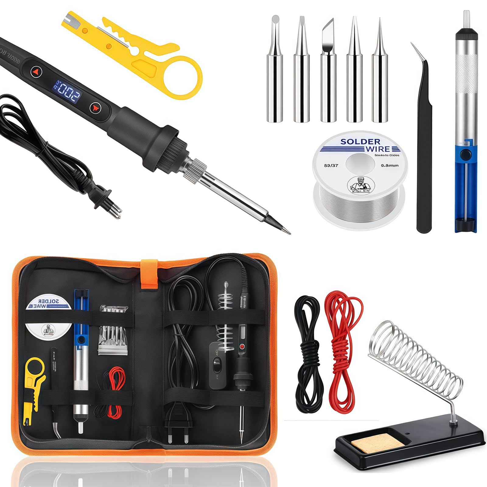 Saldatore a Stagno 80W Kit 15 in 1