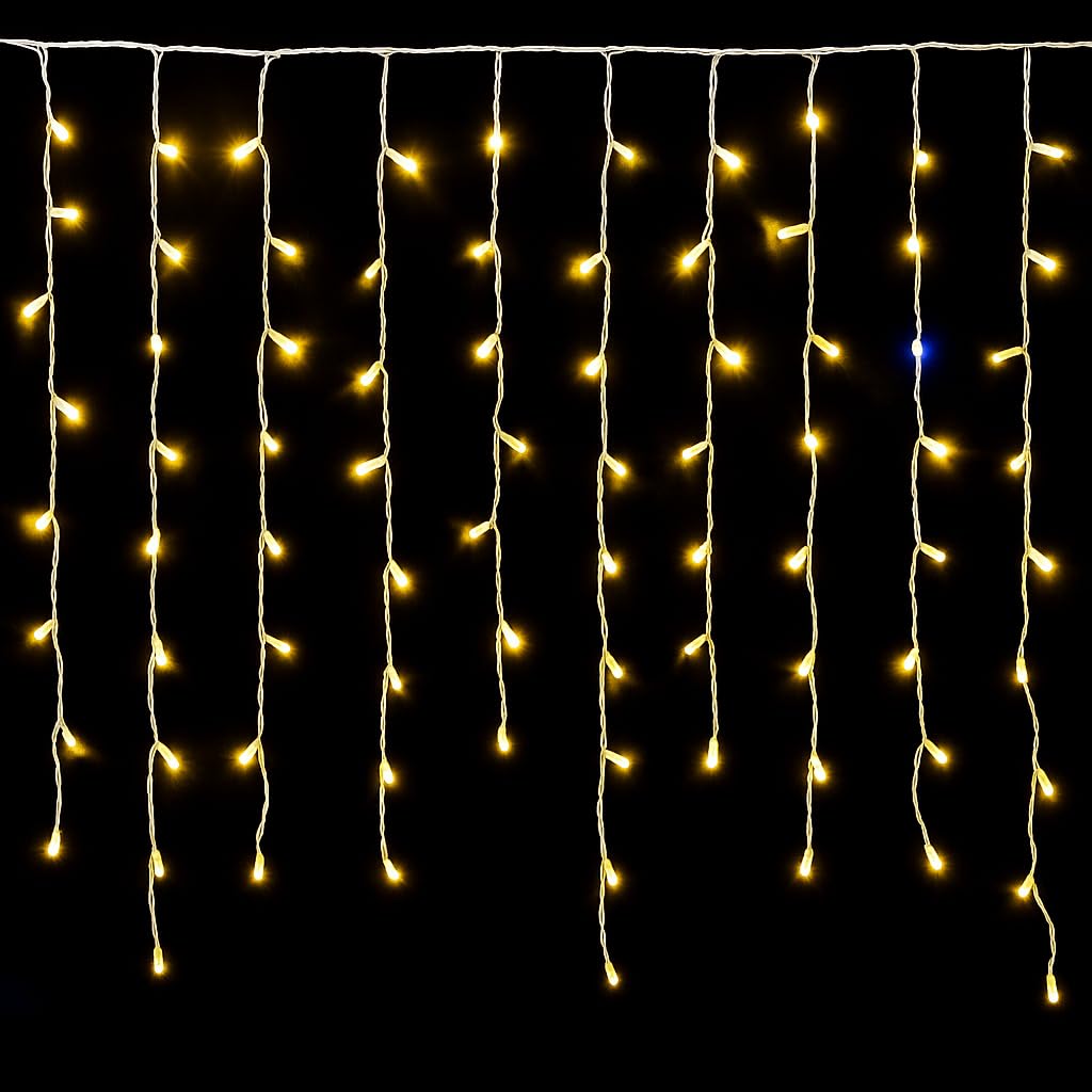 Tenda Luminosa 200 LED 5Mt Giallo con Effetto Flash