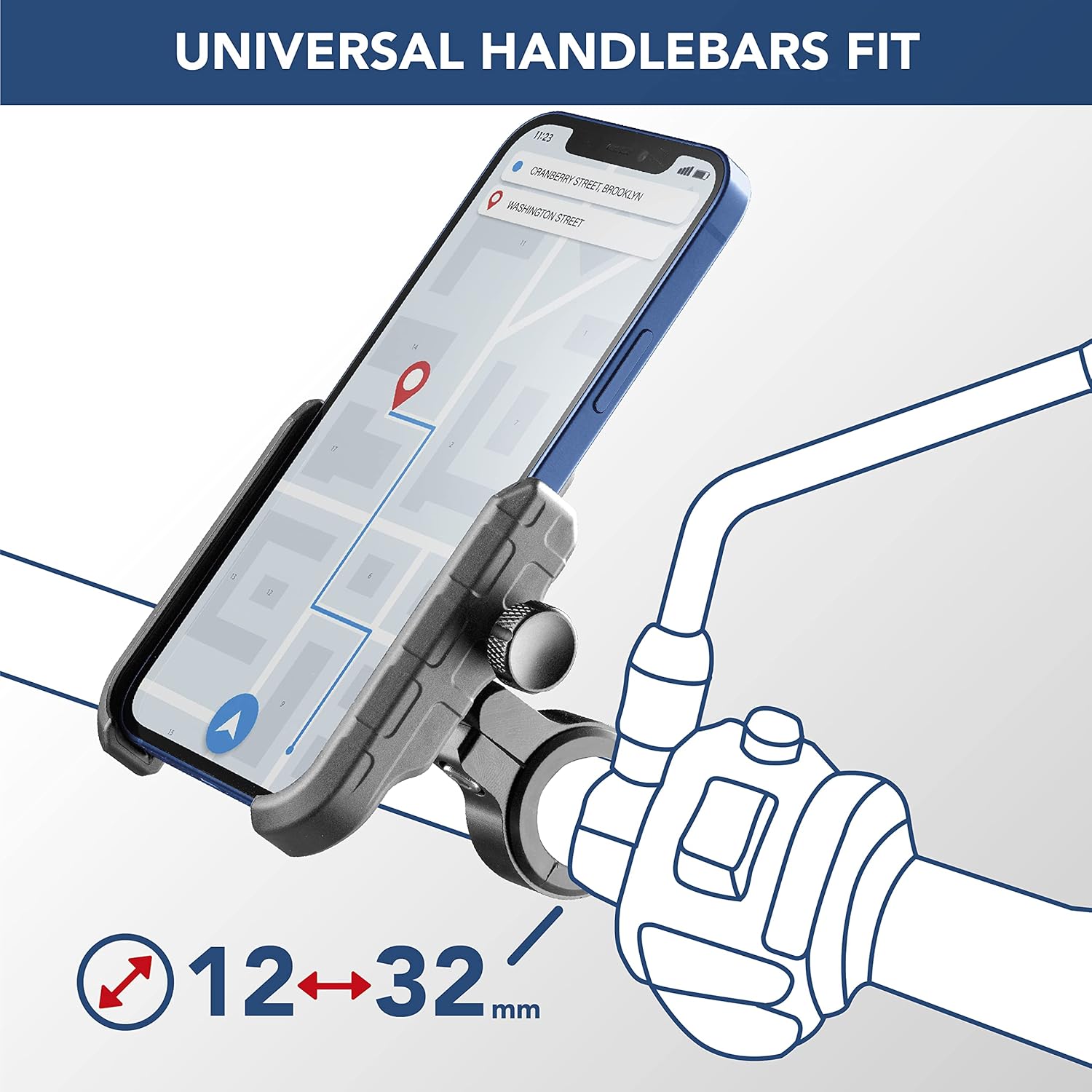 Cellularline Rider Steel - Supporto Smartphone Moto e Bici - immagine 2