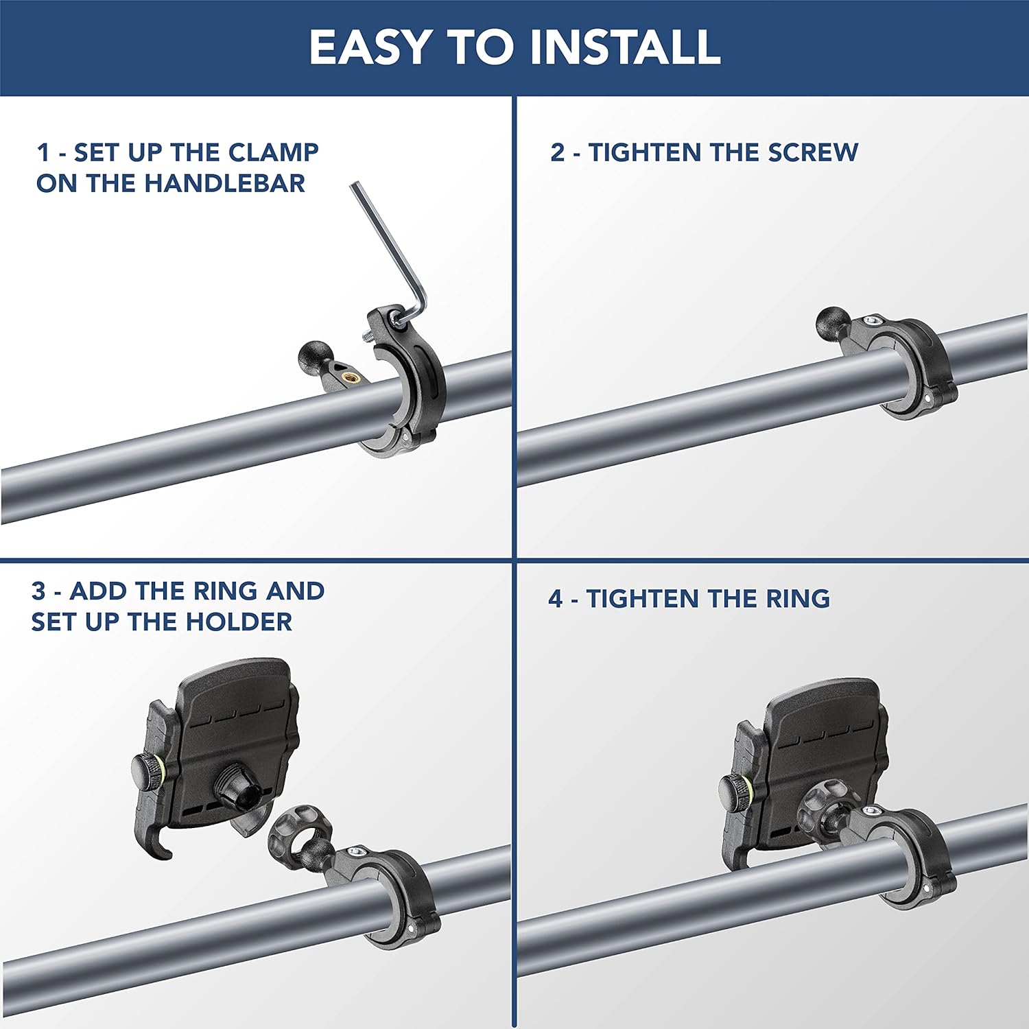 Cellularline Rider Steel - Supporto Smartphone Moto e Bici - immagine 5