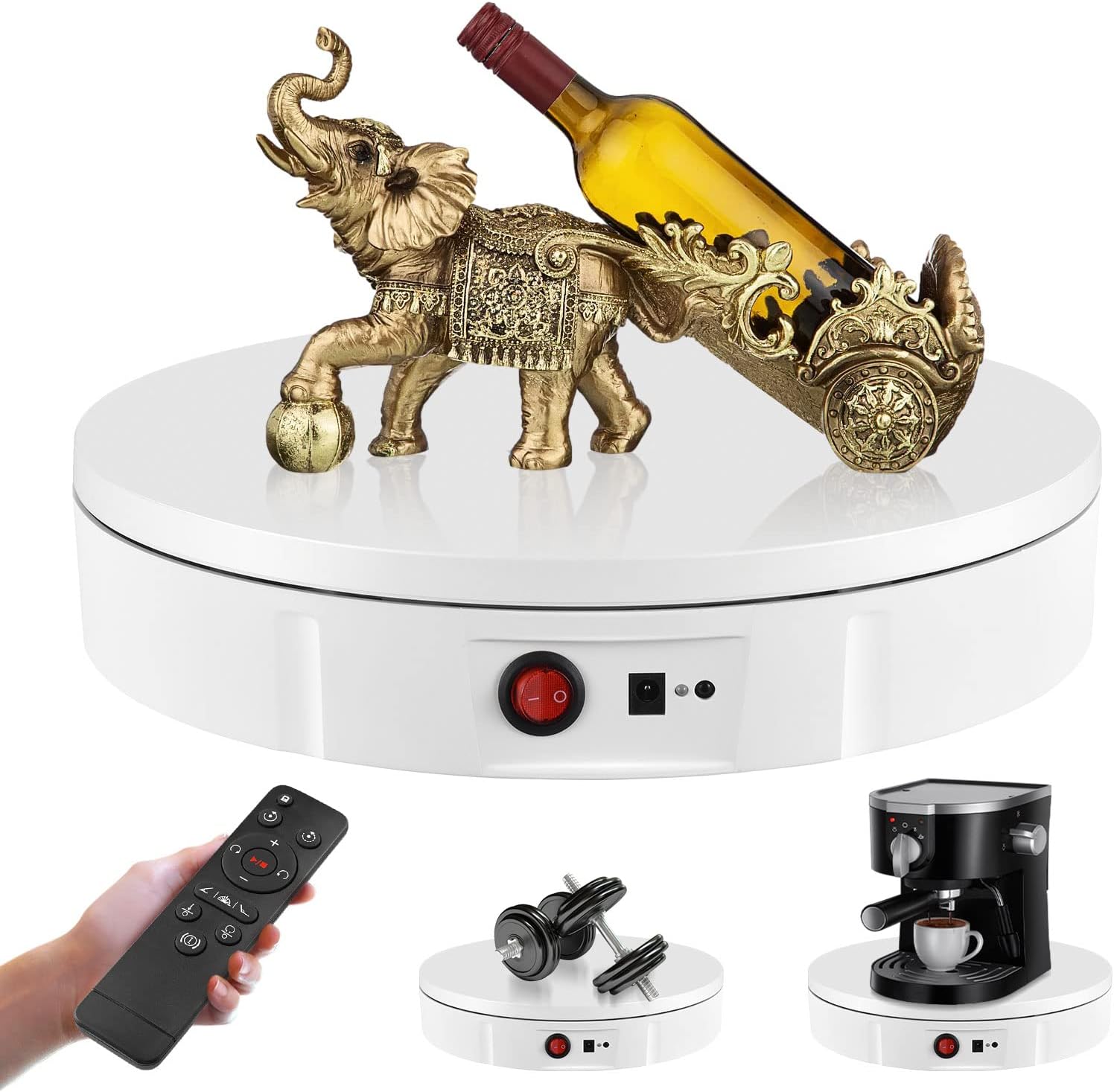 Aomdom Base Girevole Elettrica 100KG 30CM con Telecomando