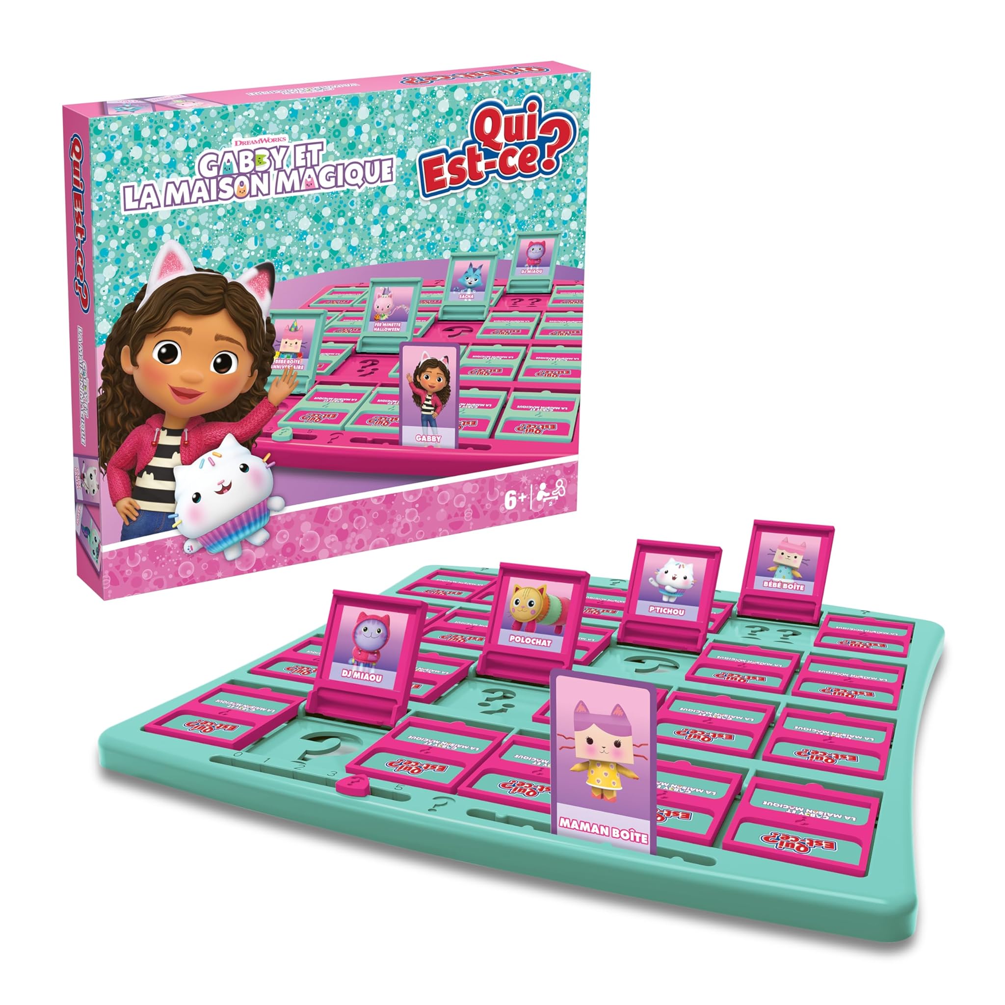 Winning Moves Chi è Gabby e la Casa Magica - Chi è Questo Giochi da Società - Giochi per Bambini 6+ - Gioco da Tavolo Gabby e Casa Magica - Giochi di Società Famiglia, Verde