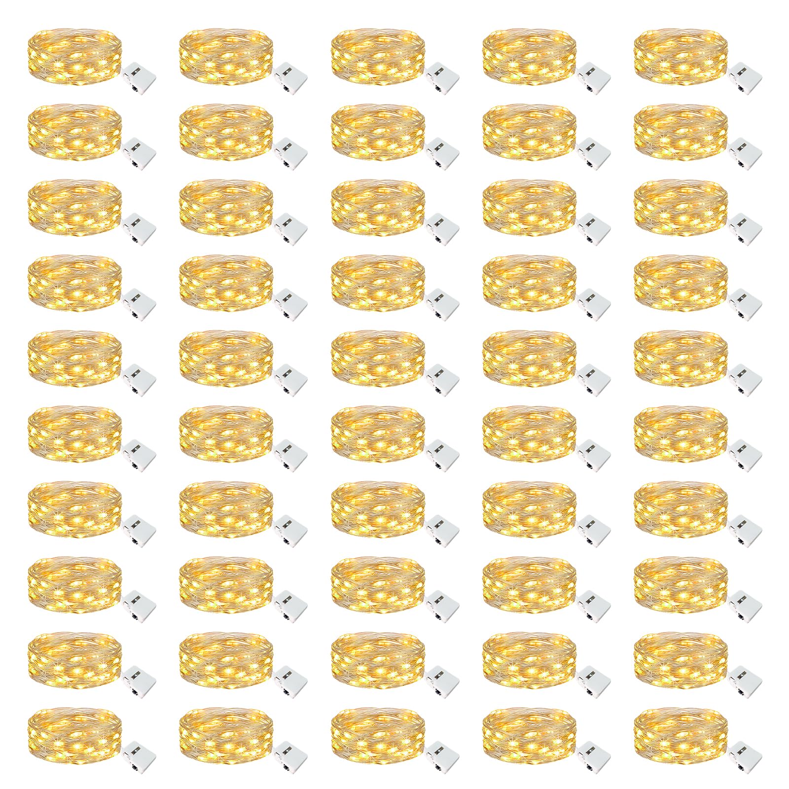 Btfarm Catena Luminosa a LED 2m 20 LED, Bianco Caldo